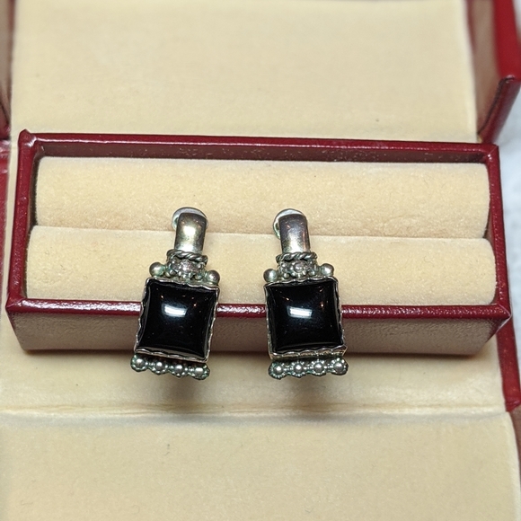 💍Square black earrings - Picture 4 of 4